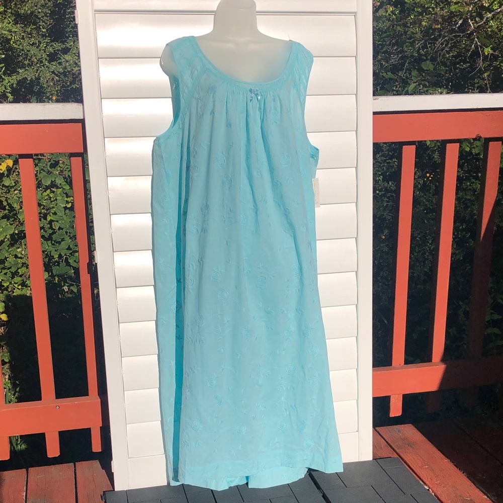 NWT Charter Club Aqua Sleeveless Chemise